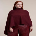 Asymmetric Turtleneck Cape image number 0
