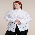 Dot Cut-Out Button Up Top image number 1