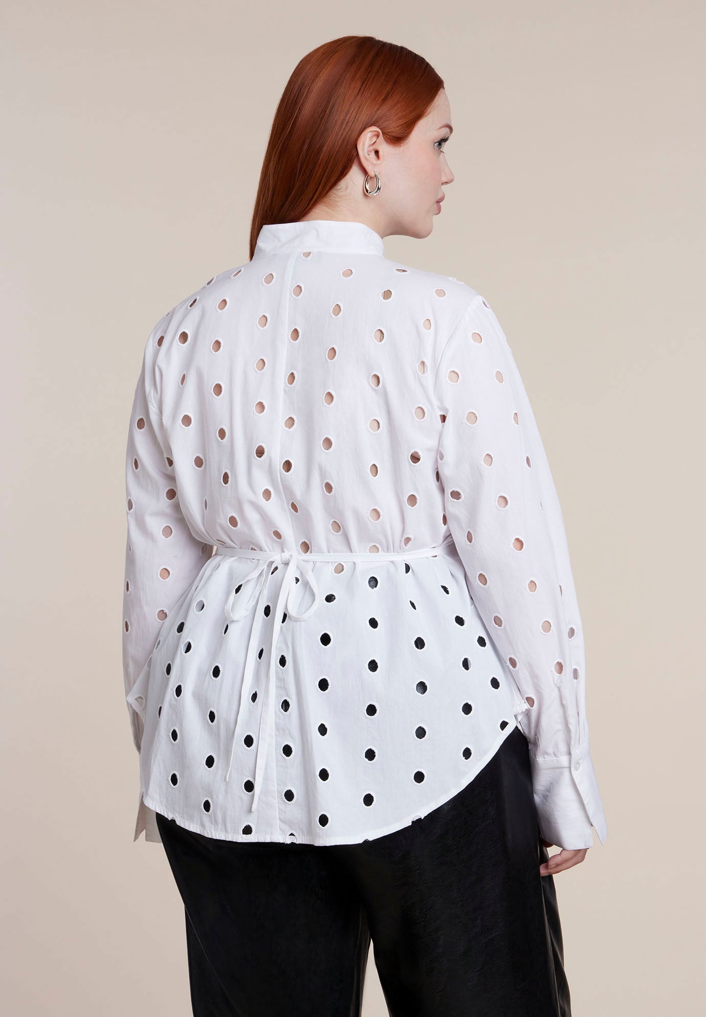 Dot Cut-Out Button Up Top image number 2