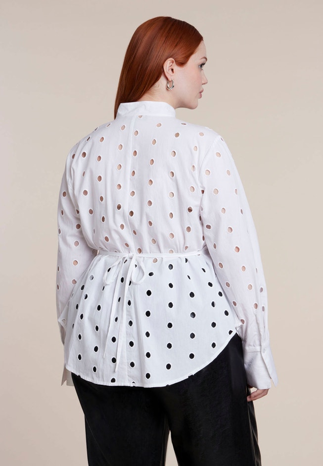 Dot Cut-Out Button Up Top image number 2