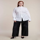 Dot Cut-Out Button Up Top image number 3