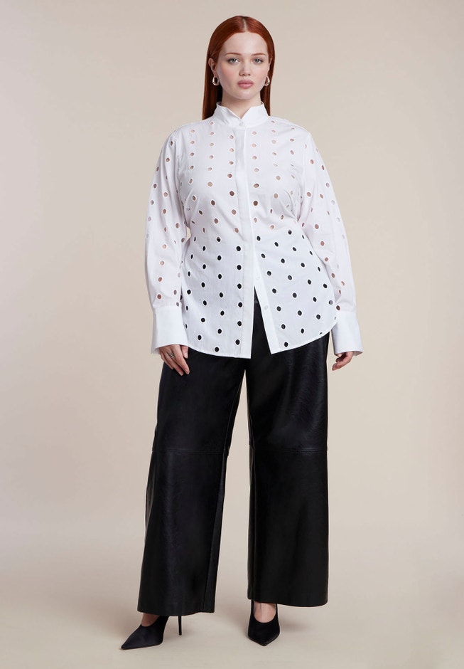 Dot Cut-Out Button Up Top image number 3