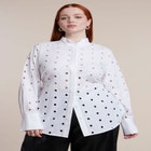 Dot Cut-Out Button Up Top image number 0