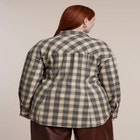 Cinched-Waist Plaid Flannel image number 1