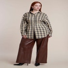 Cinched-Waist Plaid Flannel image number 2