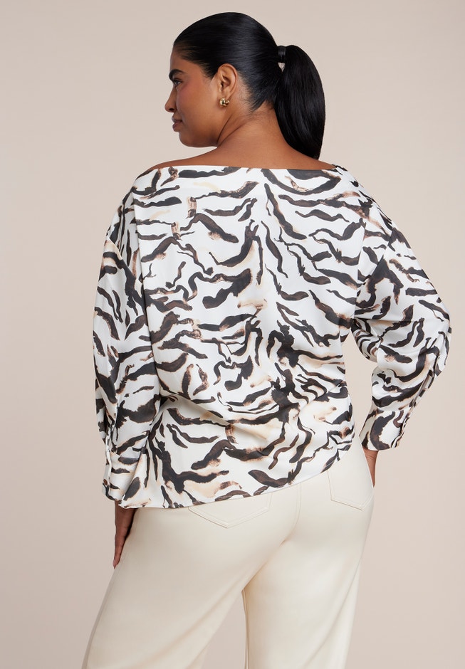 Off The Shoulder Satin Top image number 1