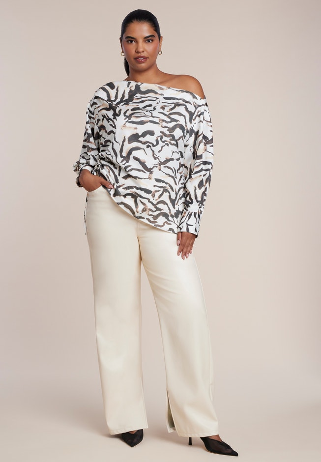 Off The Shoulder Satin Top image number 2