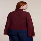 Tie-Neck Sheer Top image number 1