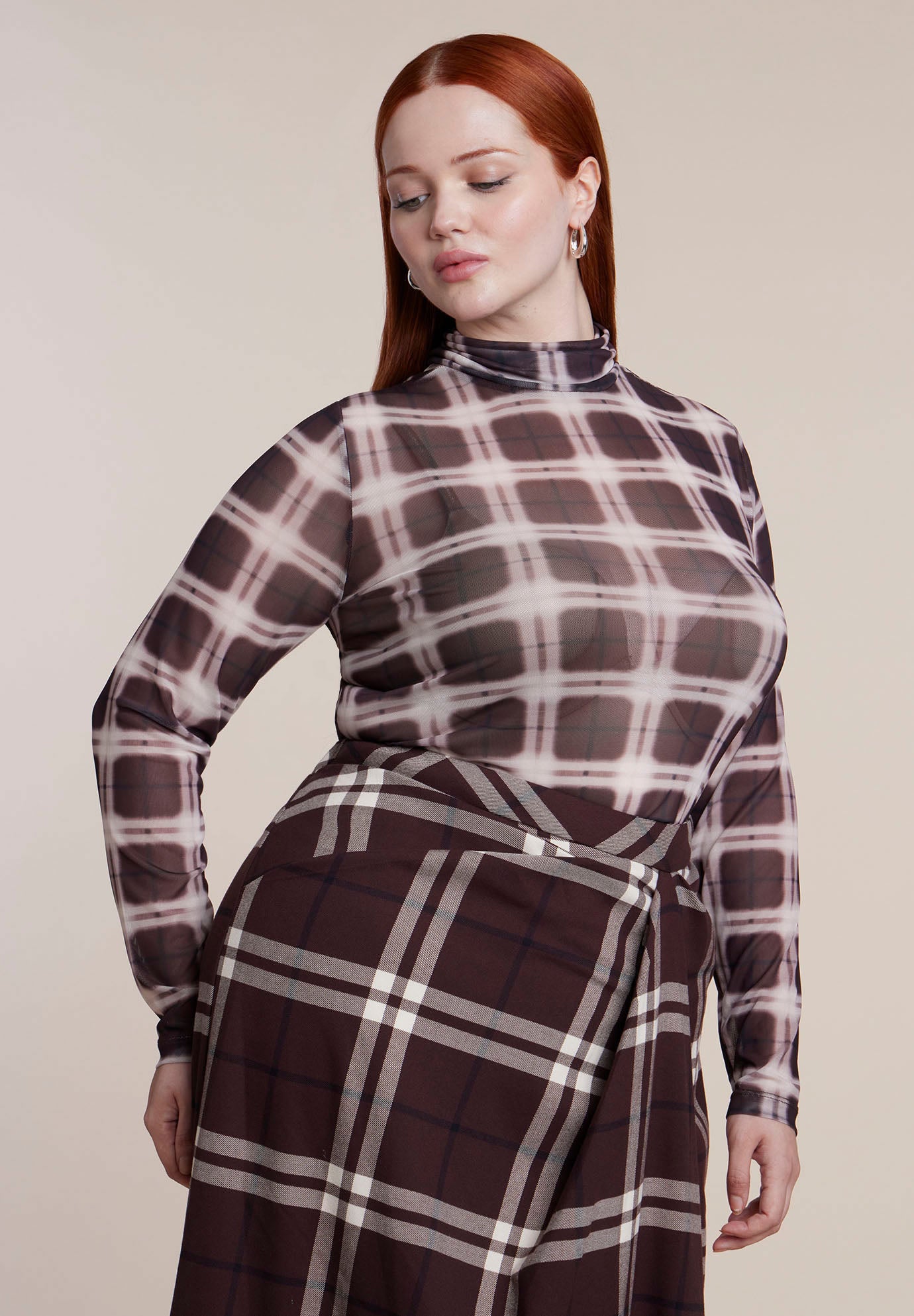 Mesh Turtleneck Top image number 0