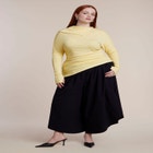 Draped Neck Knit Top image number 3