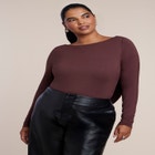 Draped Cowl-Back Bodysuit image number 1