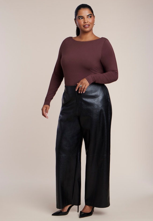 Draped Cowl-Back Bodysuit image number 2
