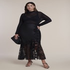 Satin & Lace Maxi Skirt image number 0