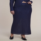 Metallic Knit Maxi Skirt image number 1