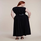 Faux Leather Detail Knit Maxi Dress image number 2