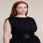 Faux Leather Detail Knit Maxi Dress image number 4