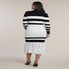 Striped Trumpet Sweater Maxi Dress image number 1