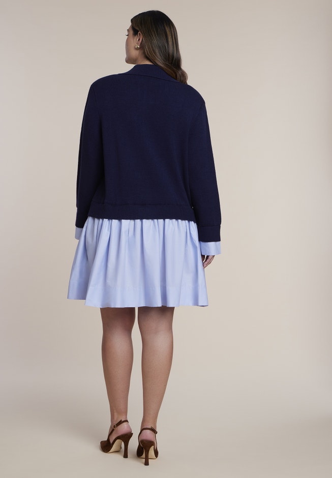 Twofer Mini Shirt Dress image number 1