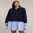 Twofer Mini Shirt Dress image number 2