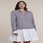 Twofer Mini Shirt Dress image number 2