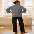Button-Cuff Bell-Sleeve Sweater image number 1