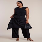 Skirt Overlay Wide-Leg Pant image number 0