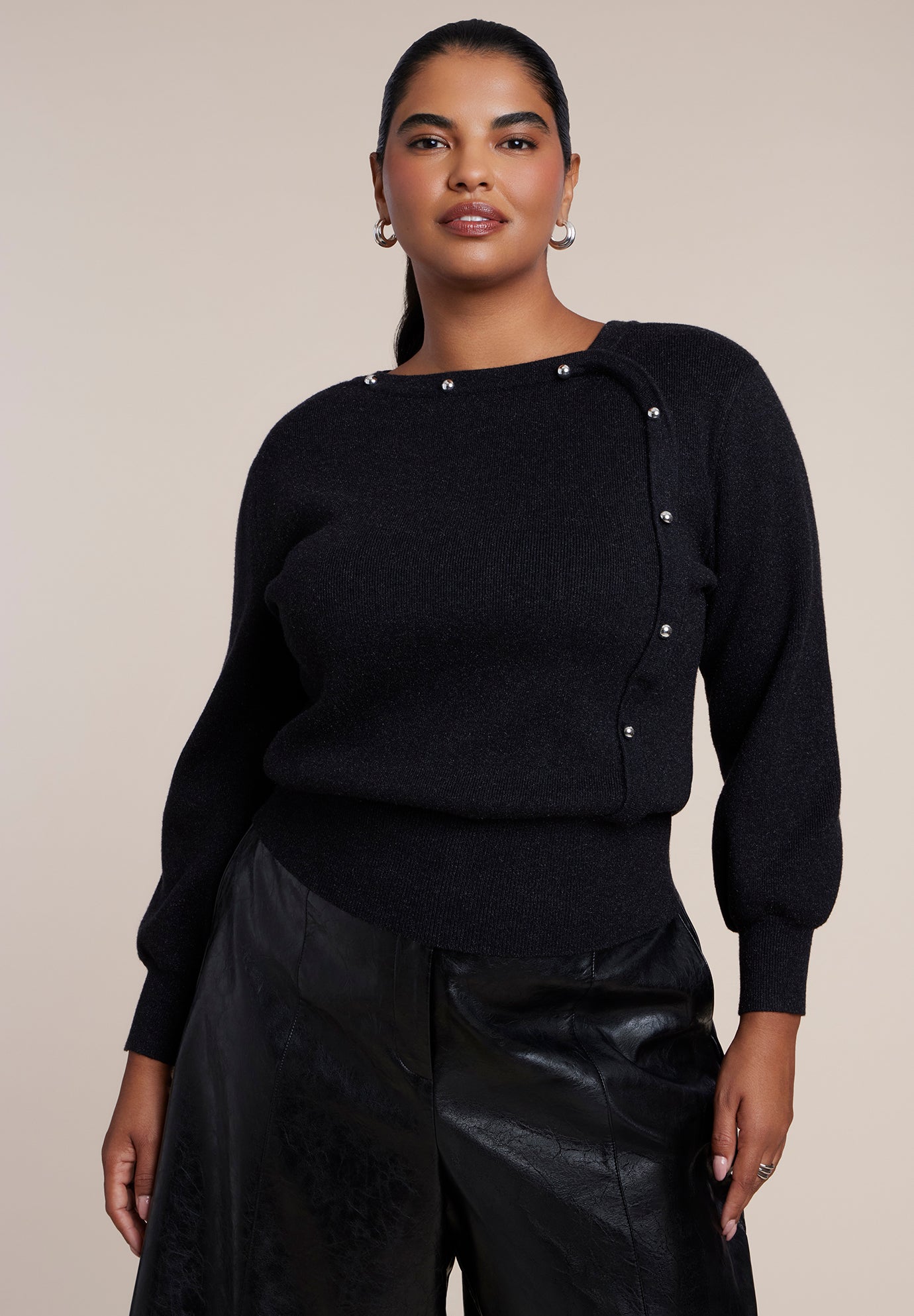 Button Detail Sweater image number 0