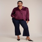 Double Breasted Satin Shirt image number 2