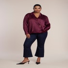 Double Breasted Satin Shirt image number 3