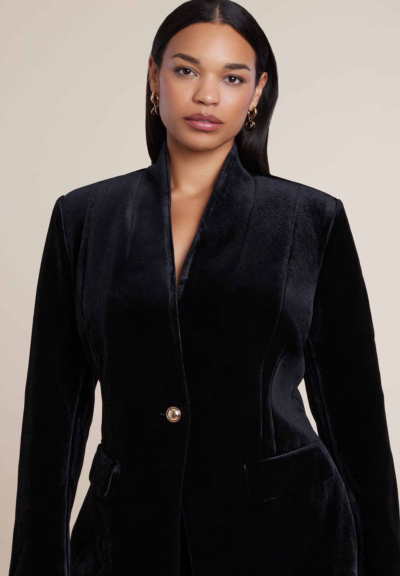 Velvet Hourglass Blazer image number 0