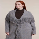 Shawl Collar Fringe Duster image number 2