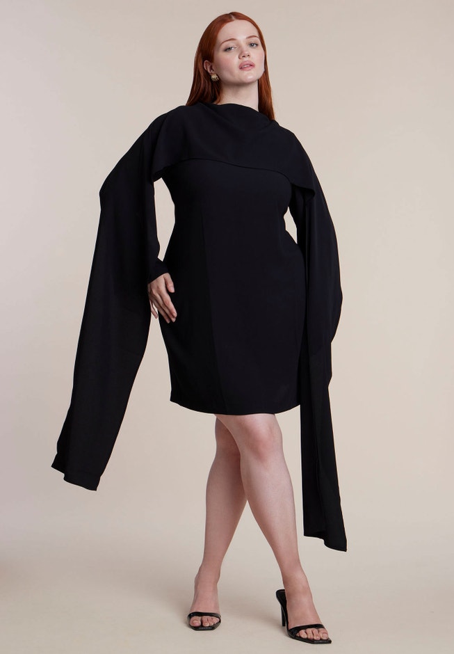 Cape Detail Mini Dress image number 1