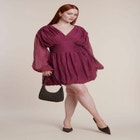 Corset-Waist Bubble Mini Dress image number 1