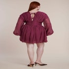 Corset-Waist Bubble Mini Dress image number 2
