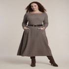 Belted Ribbed Sweater Maxi Dress image number 0