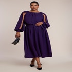 Sleeve Detail Belted Maxi Dress image number 0