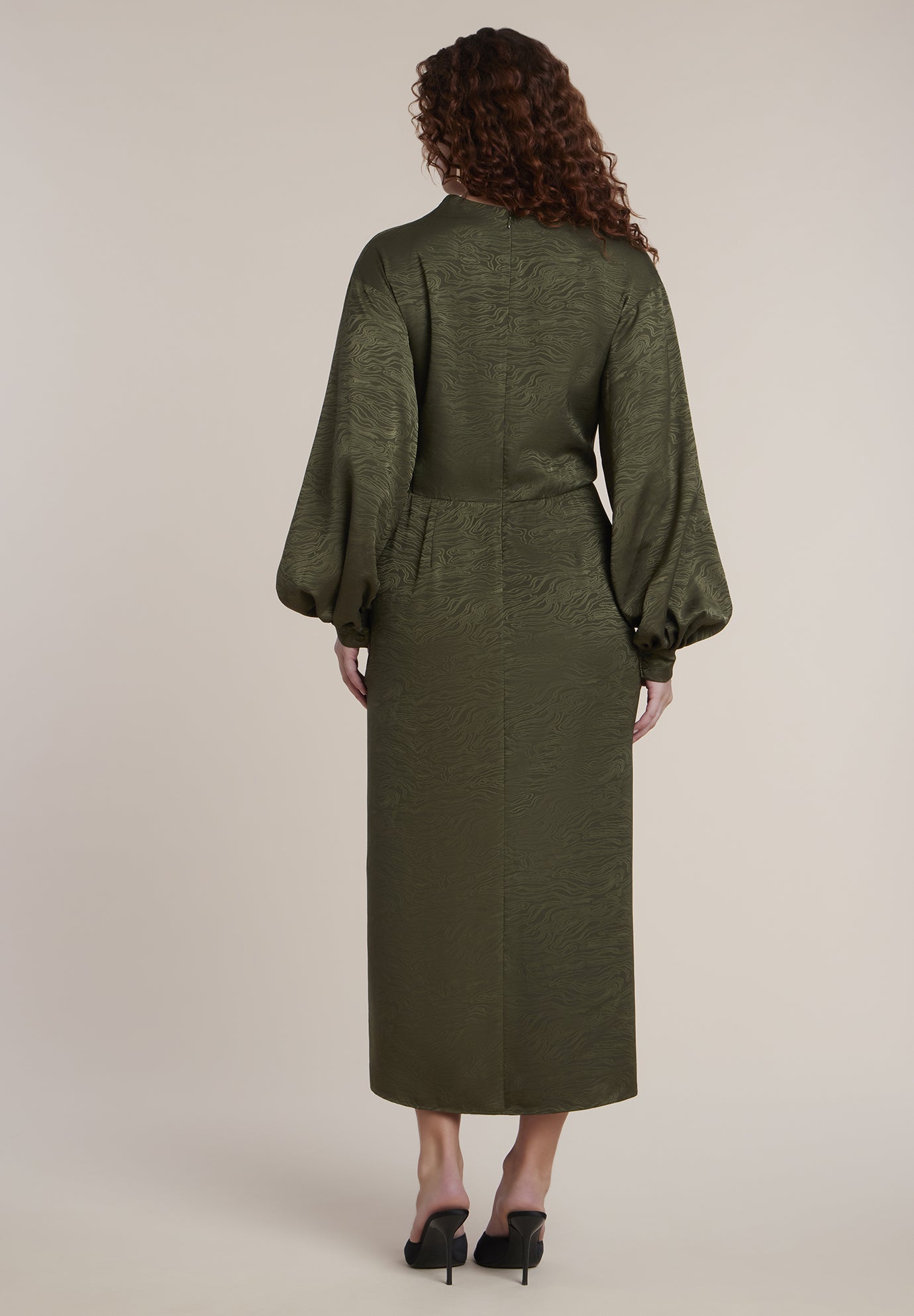 Draped Jacquard Maxi Dress image number 2