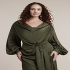 Draped Jacquard Maxi Dress image number 3