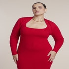 Shrug Detail Knit Maxi Dress image number 2