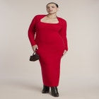 Shrug Detail Knit Maxi Dress image number 0