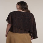 Asymmetrical Chiffon Cape Top image number 1