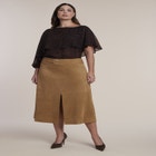 Asymmetrical Chiffon Cape Top image number 2