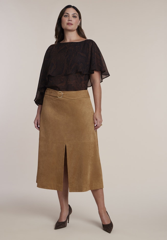 Asymmetrical Chiffon Cape Top image number 2