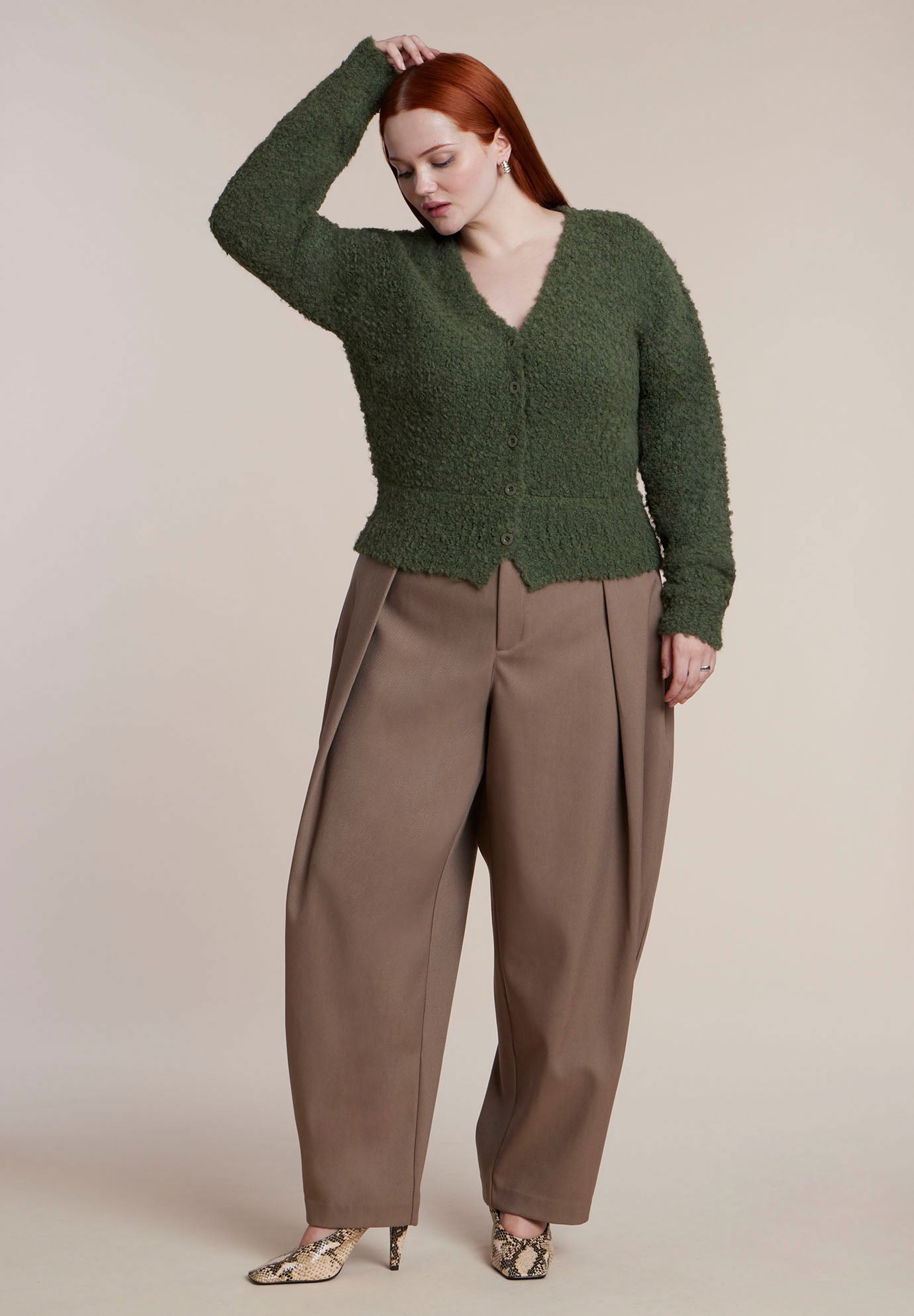 Fuzzy Boucl&eacute; Cardigan image number 2