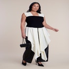 Mixed-Media Draped Tube Top image number 1
