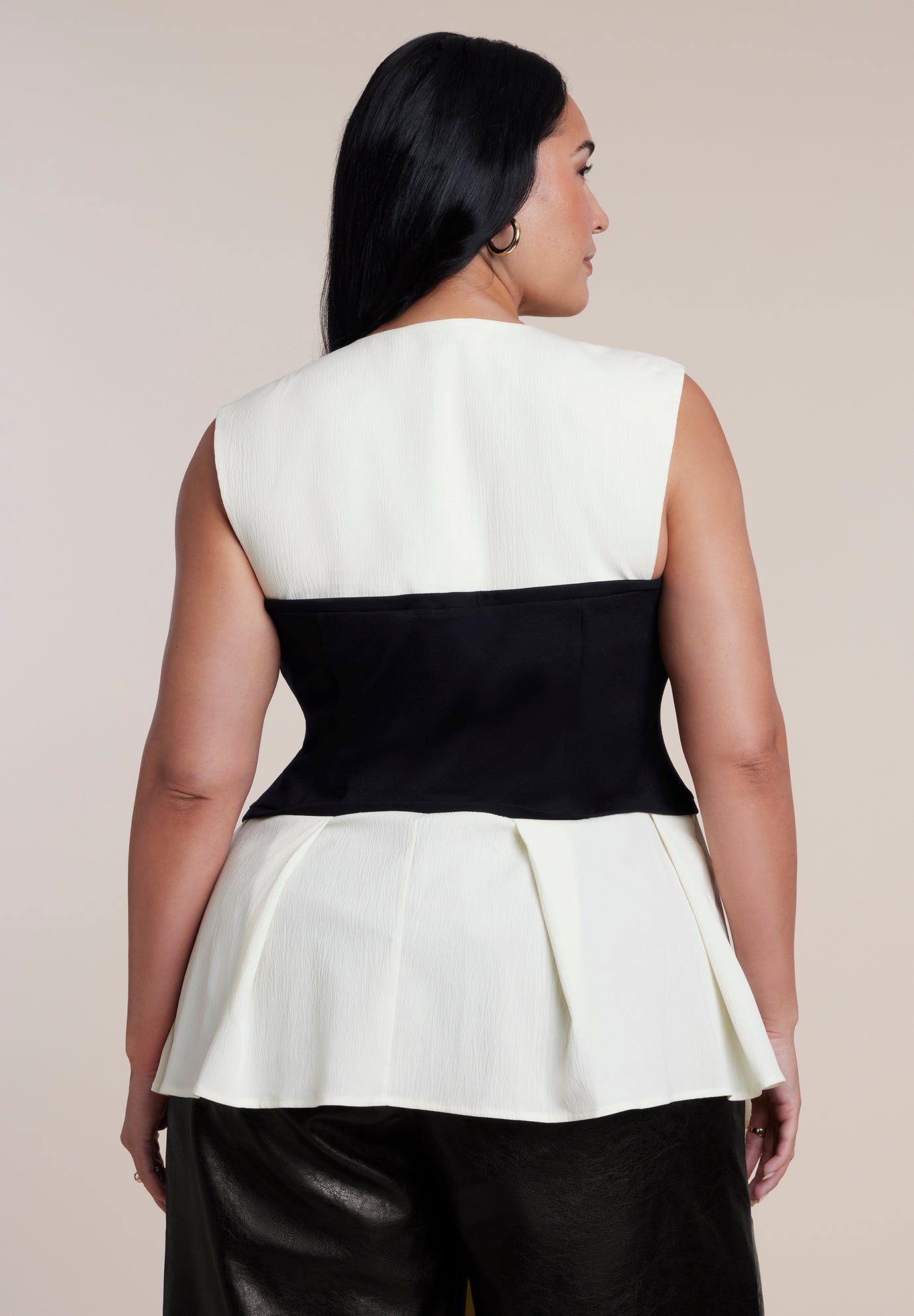 Mixed-Media Draped Tube Top image number 2