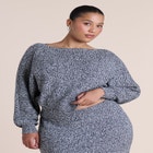 Marled Cinched-Waist Sweater image number 1