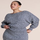Marled Cinched-Waist Sweater image number 0
