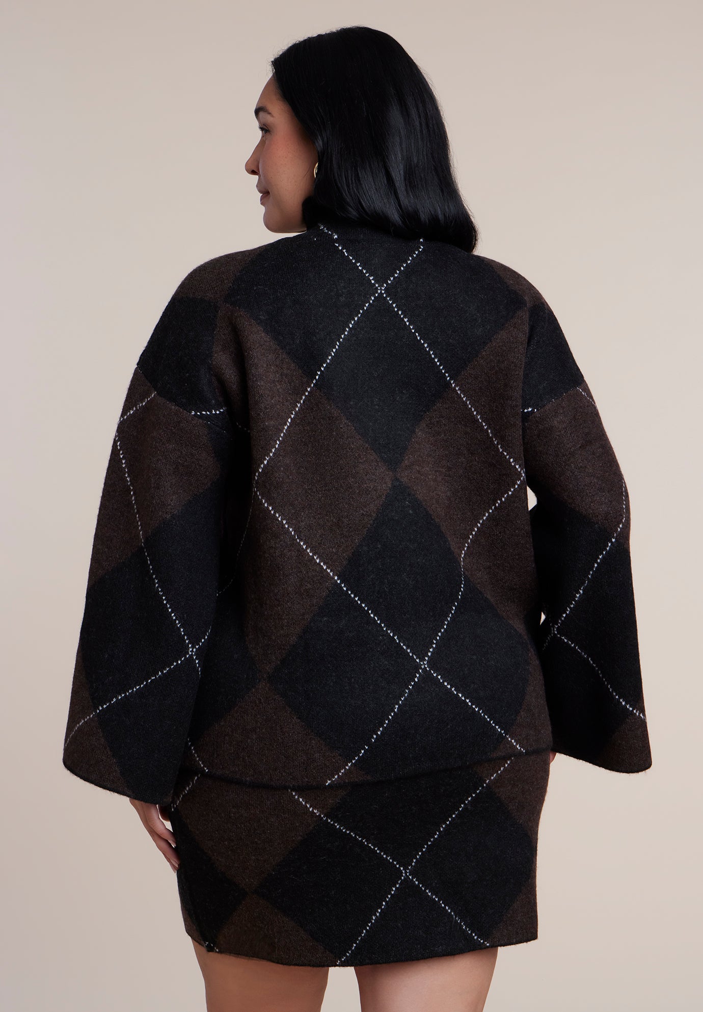 Mockneck Intarsia Sweater image number 1
