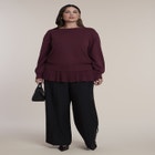 Ruffed Hem Sweater image number 2